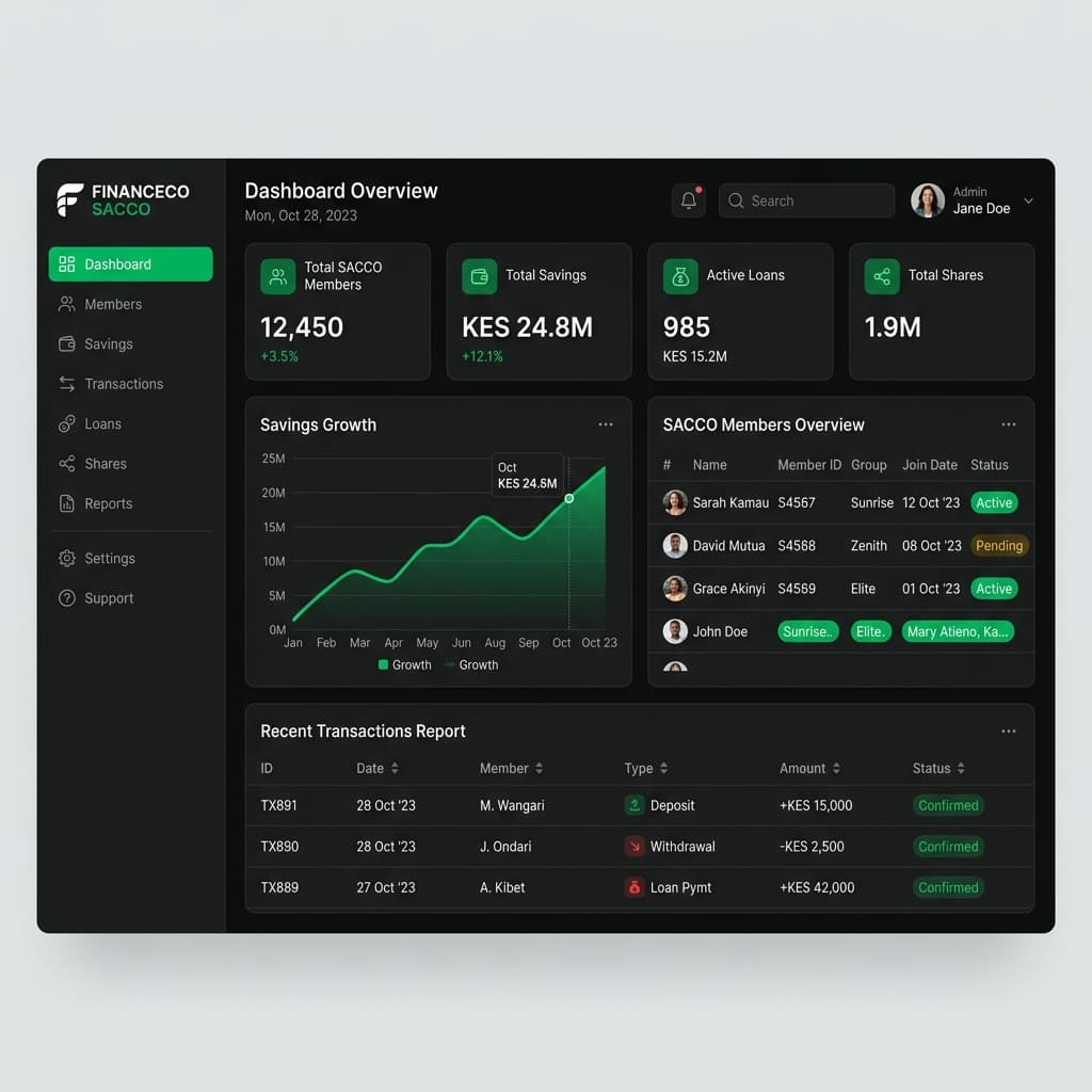 Kilimo Sacco Web Portal